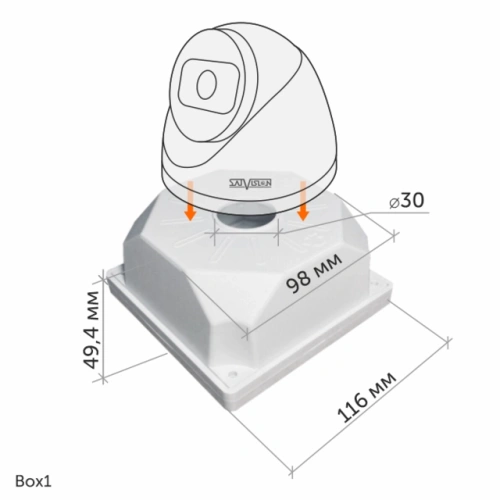 Монтажная коробка Box1 116x116x49.4мм, IP54 фото 2